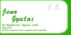 jeno gyulai business card