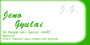 jeno gyulai business card